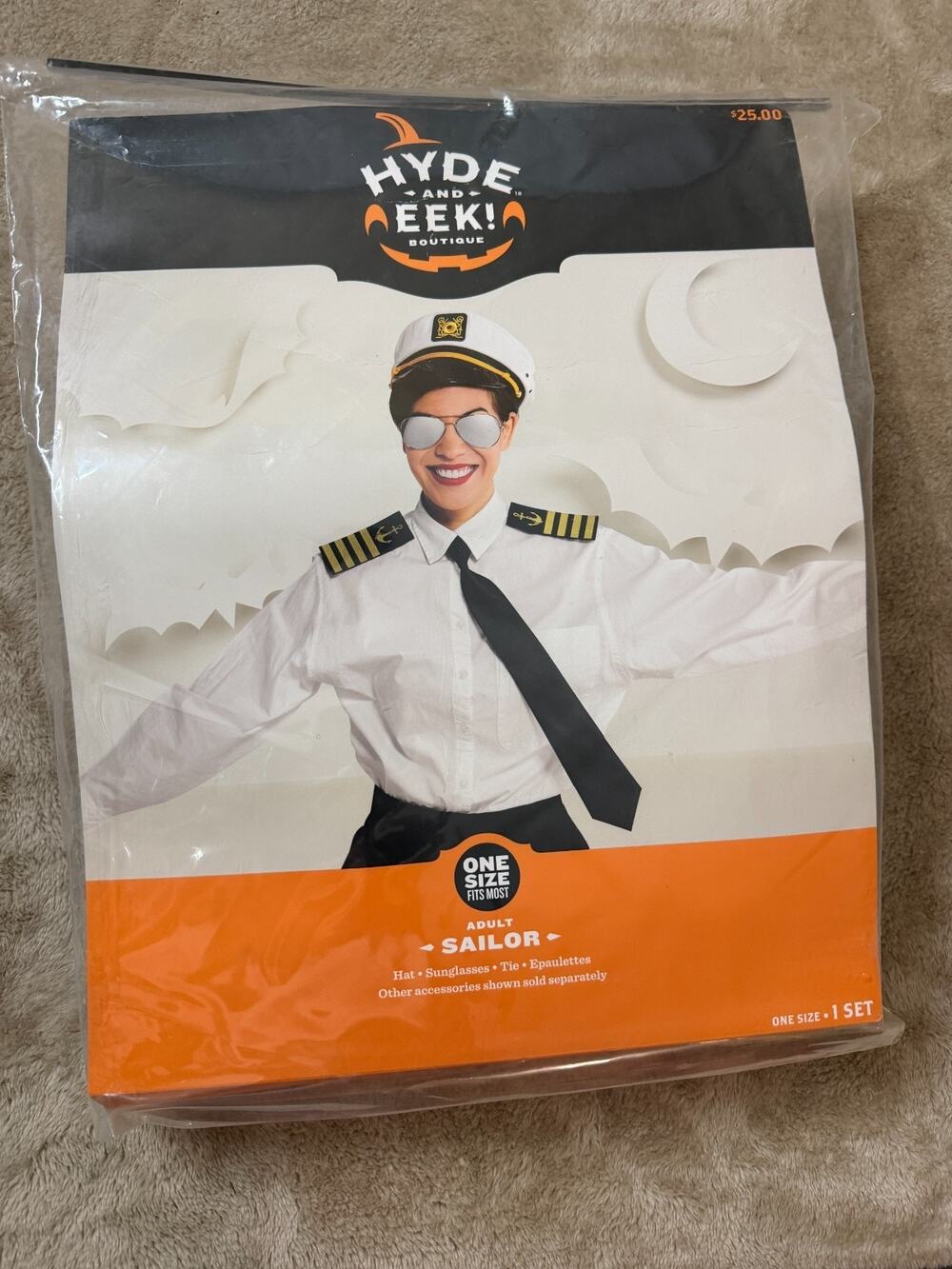 Adult Sailor Captain Halloween Costume Accessory Kit Hyde & EEK! One Size New